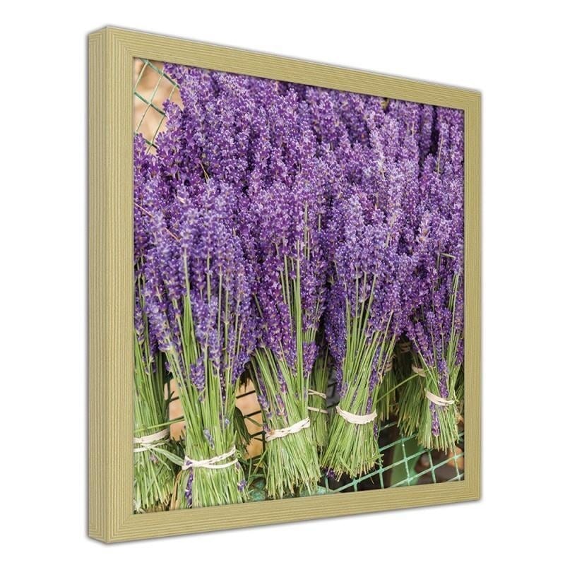 Glezna bēšā rāmī - Lavender bouquets Home Trends DECO