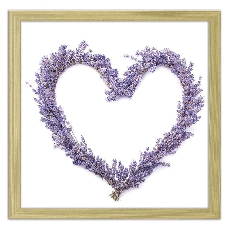 Glezna bēšā rāmī - Lavender heart Home Trends DECO