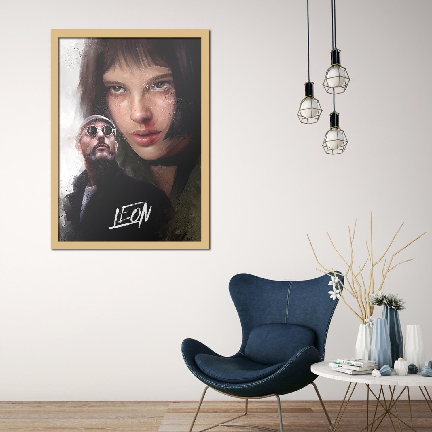 Glezna bēšā rāmī - Leon And Mathilda Home Trends DECO