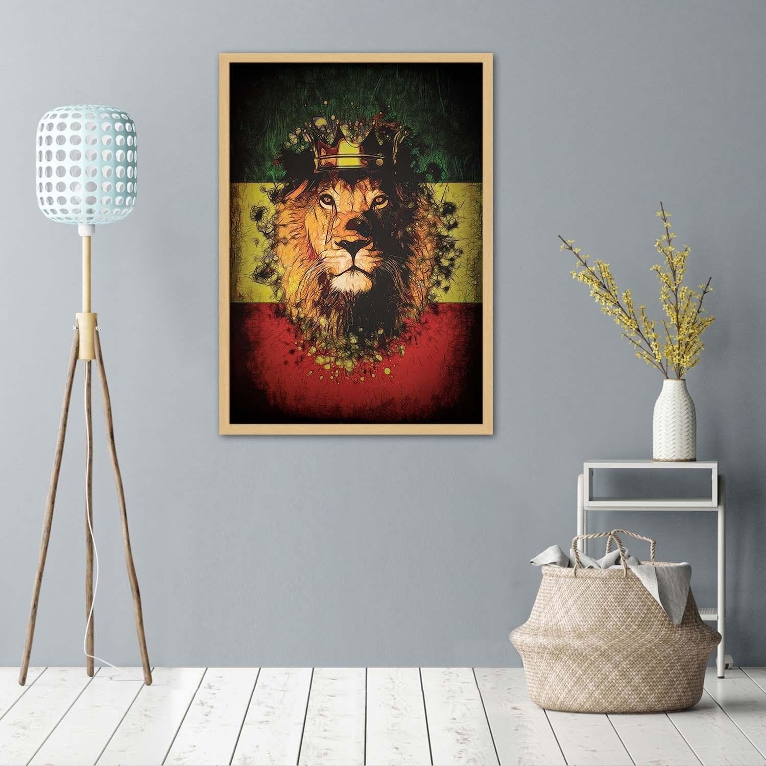 Glezna bēšā rāmī - Lion King Home Trends DECO