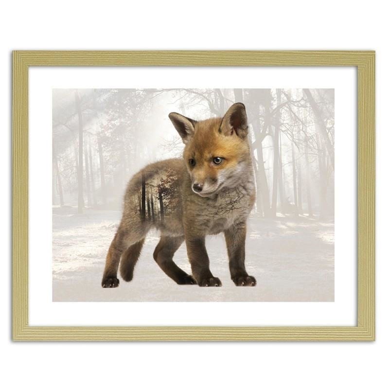 Glezna bēšā rāmī - Little fox Home Trends DECO