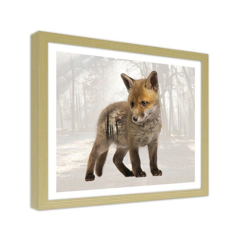 Glezna bēšā rāmī - Little fox Home Trends DECO