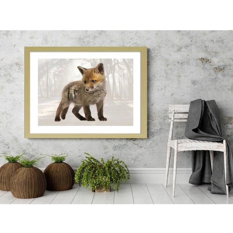 Glezna bēšā rāmī - Little fox Home Trends DECO