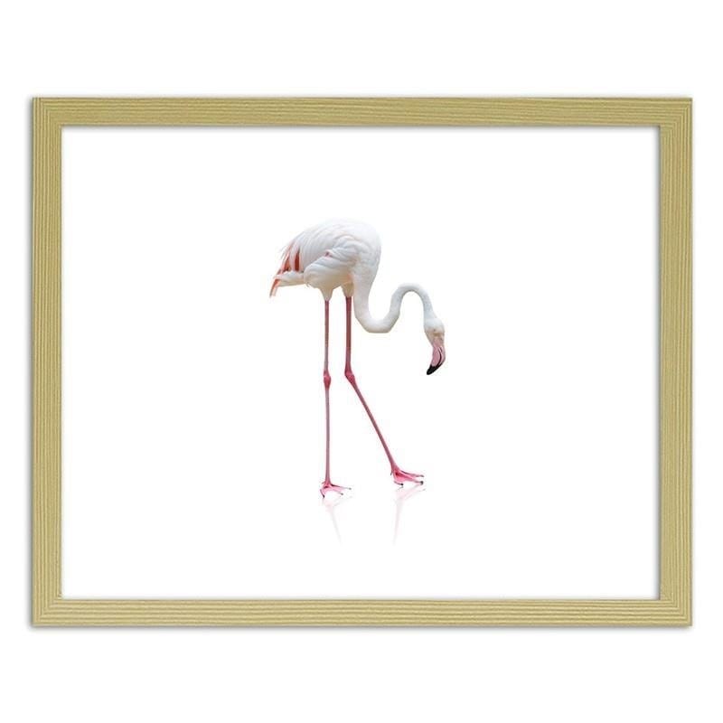 Glezna bēšā rāmī - Lonely flamingo Home Trends DECO