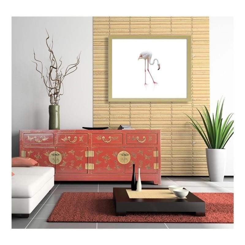 Glezna bēšā rāmī - Lonely flamingo Home Trends DECO