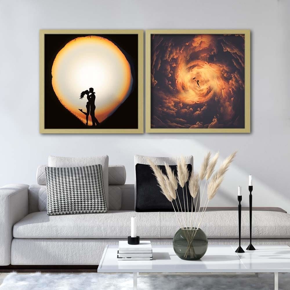 Glezna bēšā rāmī - Lot Mary Poppins Home Trends DECO