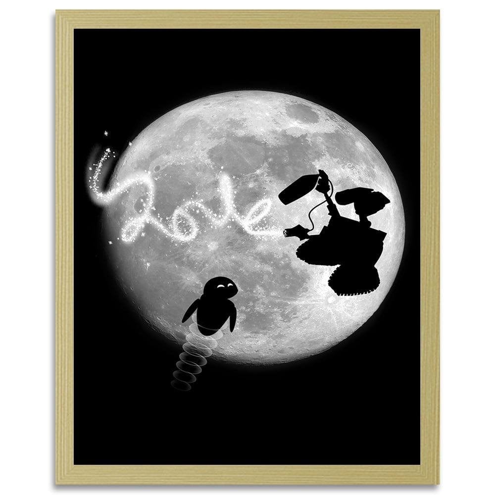Glezna bēšā rāmī - Love Two Robots Grey Home Trends DECO