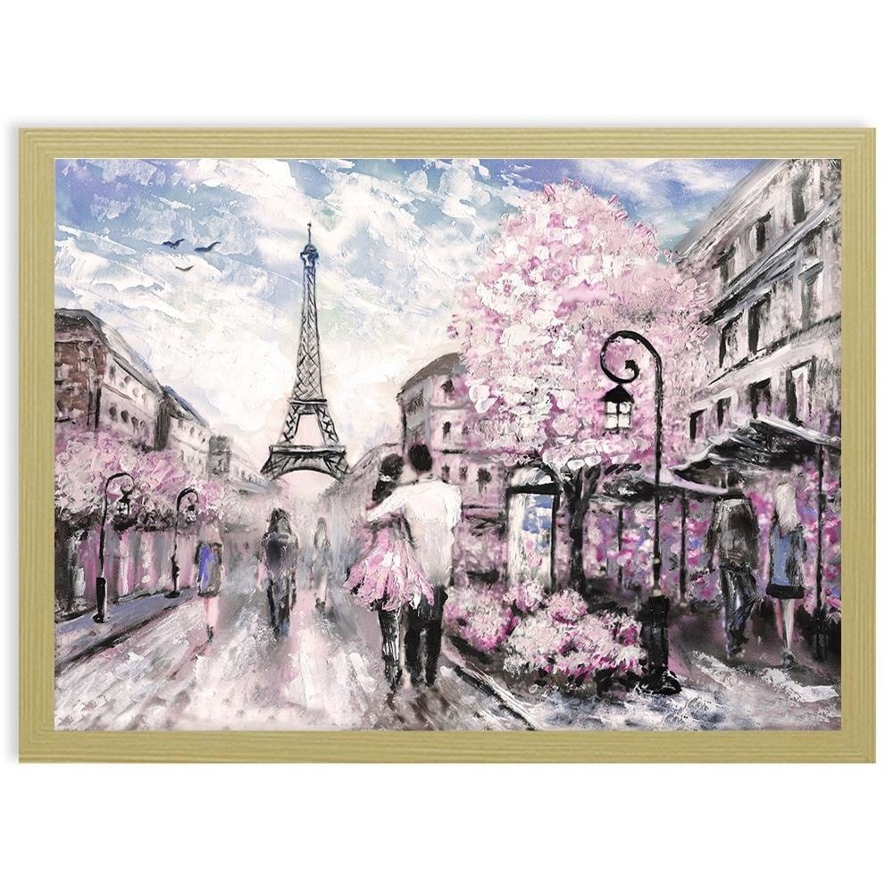 Glezna bēšā rāmī - Lovers In The Paris Home Trends DECO