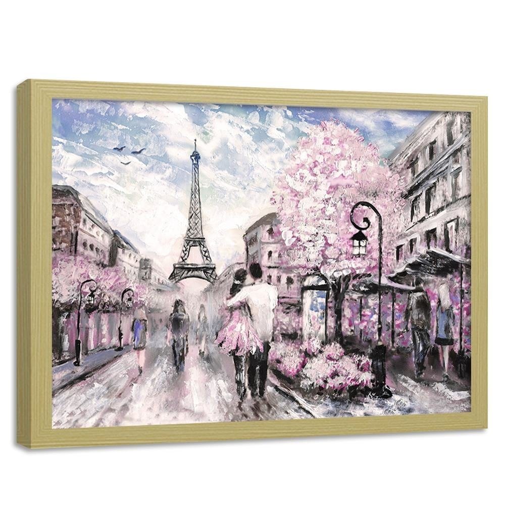 Glezna bēšā rāmī - Lovers In The Paris Home Trends DECO