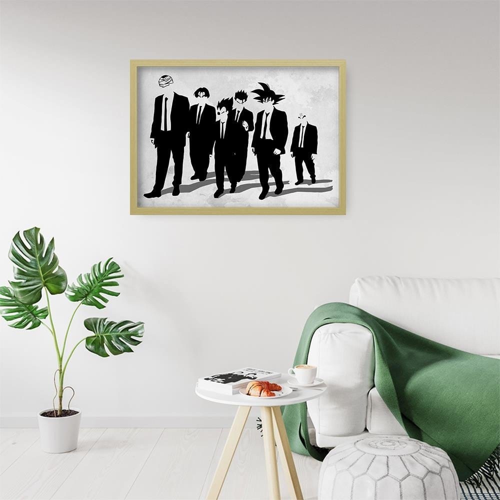 Glezna bēšā rāmī - Man In Black Goku Home Trends DECO