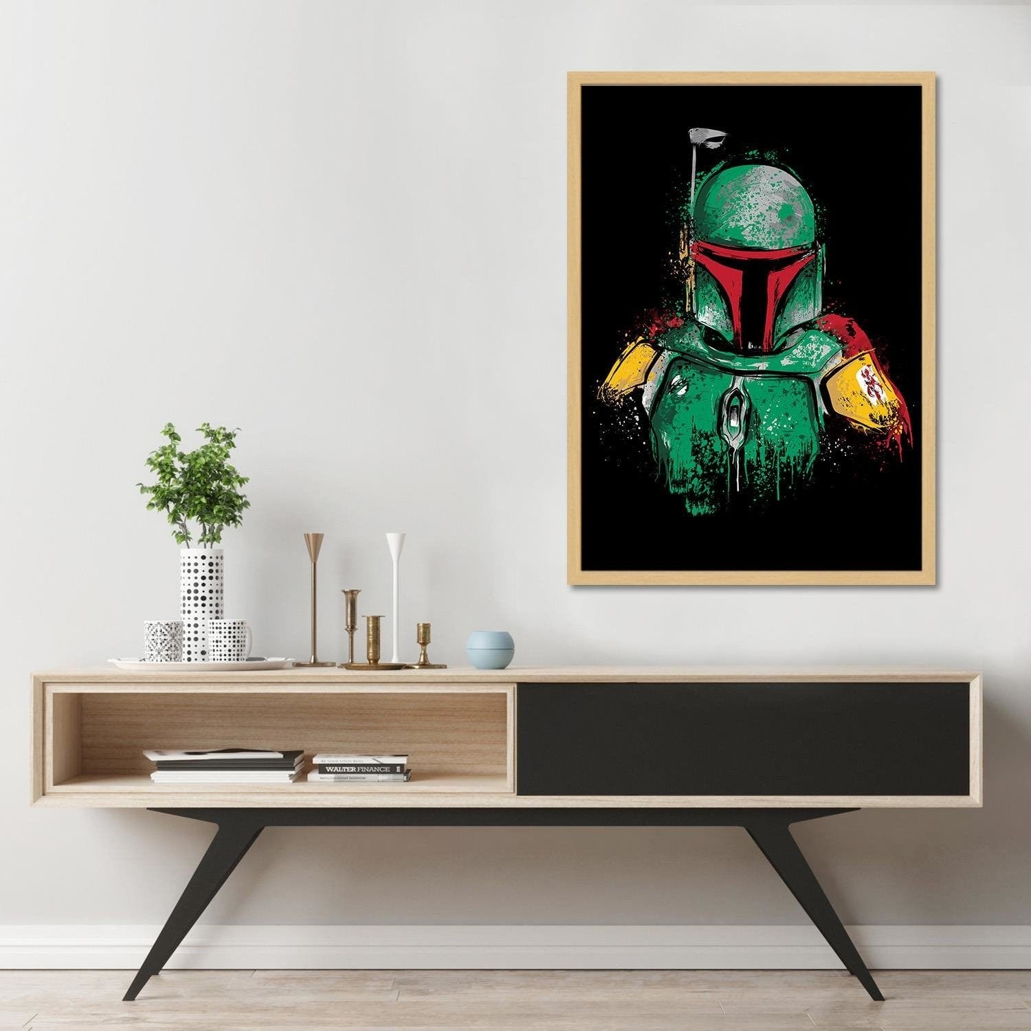 Glezna bēšā rāmī - Mandalorian Armor Home Trends DECO