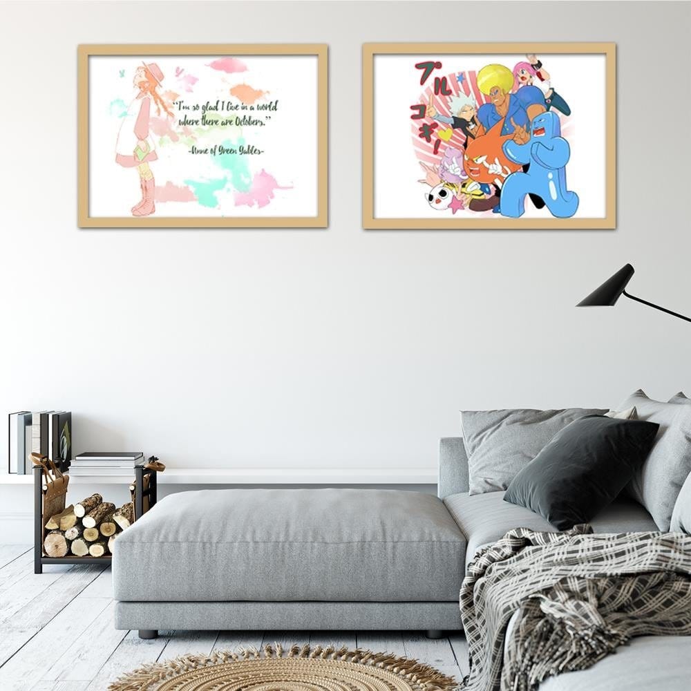 Glezna bēšā rāmī - Manga Color Footpath Home Trends DECO