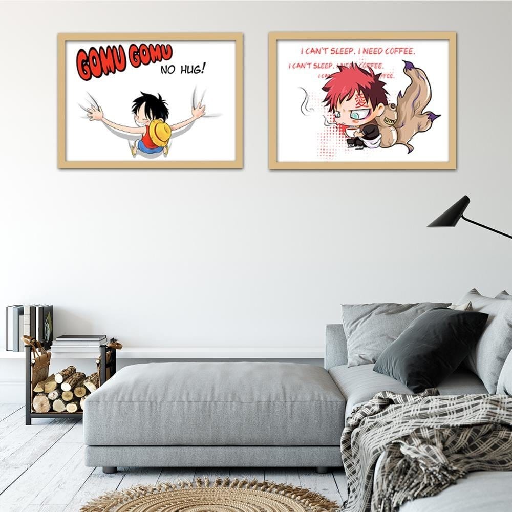 Glezna bēšā rāmī - Manga Hugging Home Trends DECO