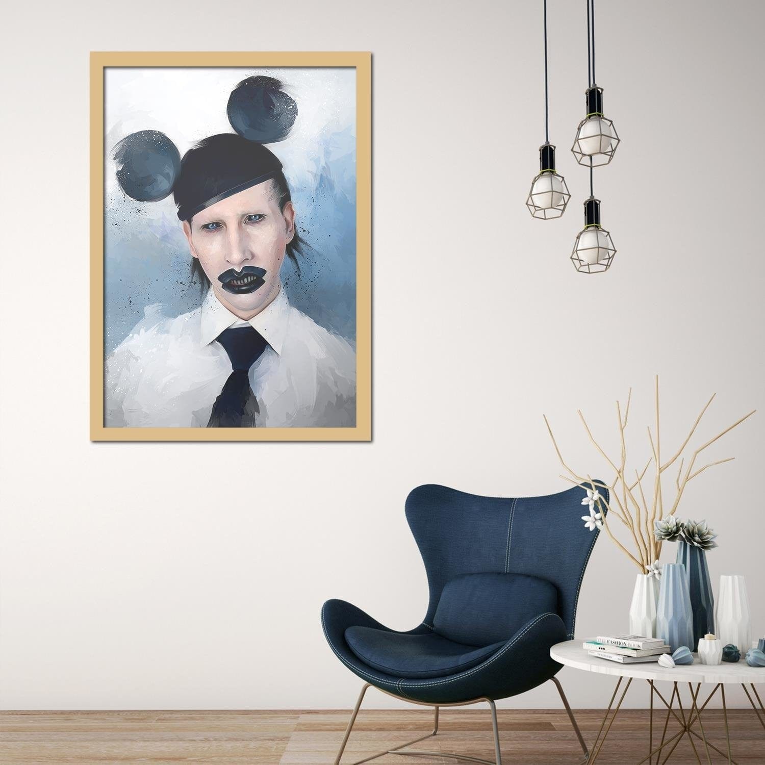 Glezna bēšā rāmī - Marilyn Manson Mouse Home Trends DECO