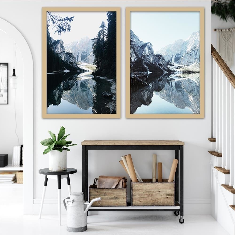 Glezna bēšā rāmī - Marina In The Mountains Home Trends DECO