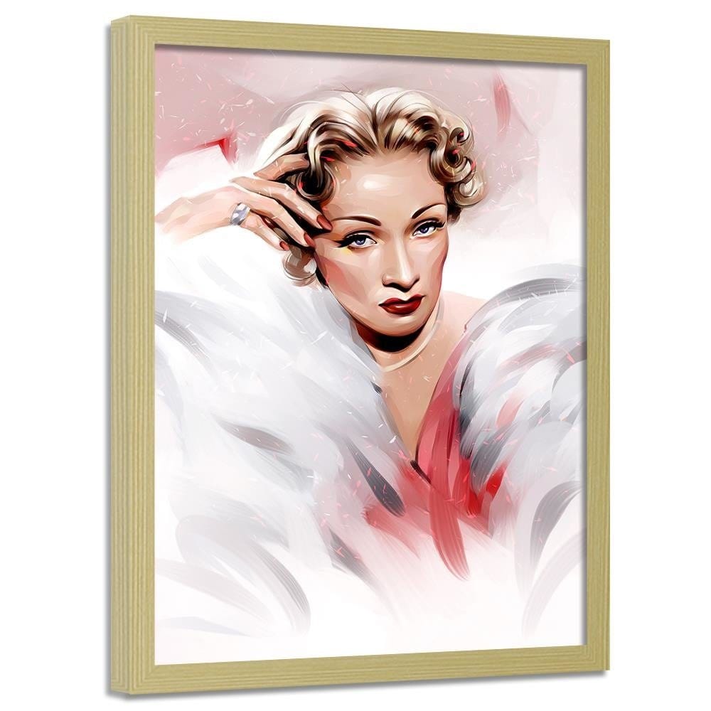 Glezna bēšā rāmī - Marlene Dietrich Home Trends DECO