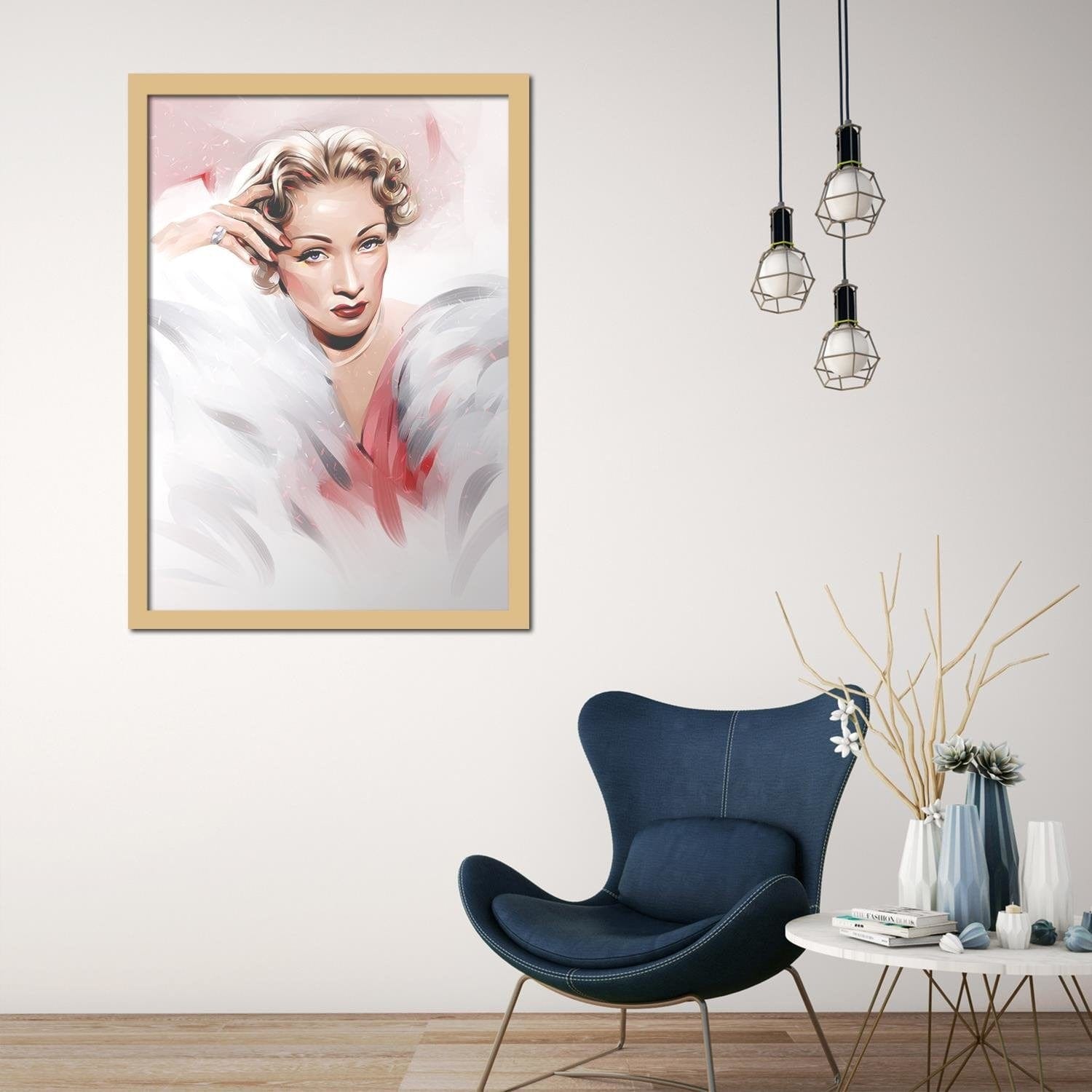 Glezna bēšā rāmī - Marlene Dietrich Home Trends DECO