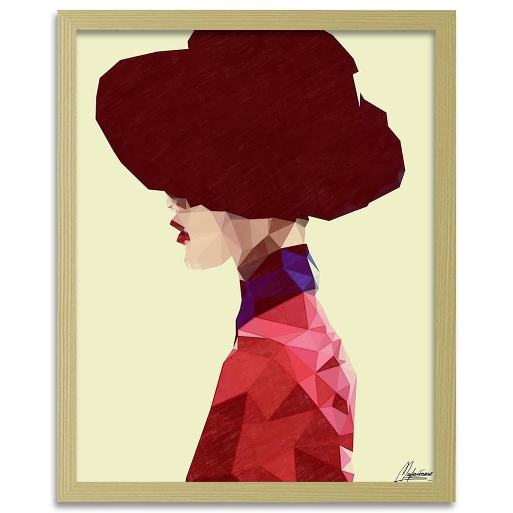 Glezna bēšā rāmī - Maroon Hat Home Trends DECO