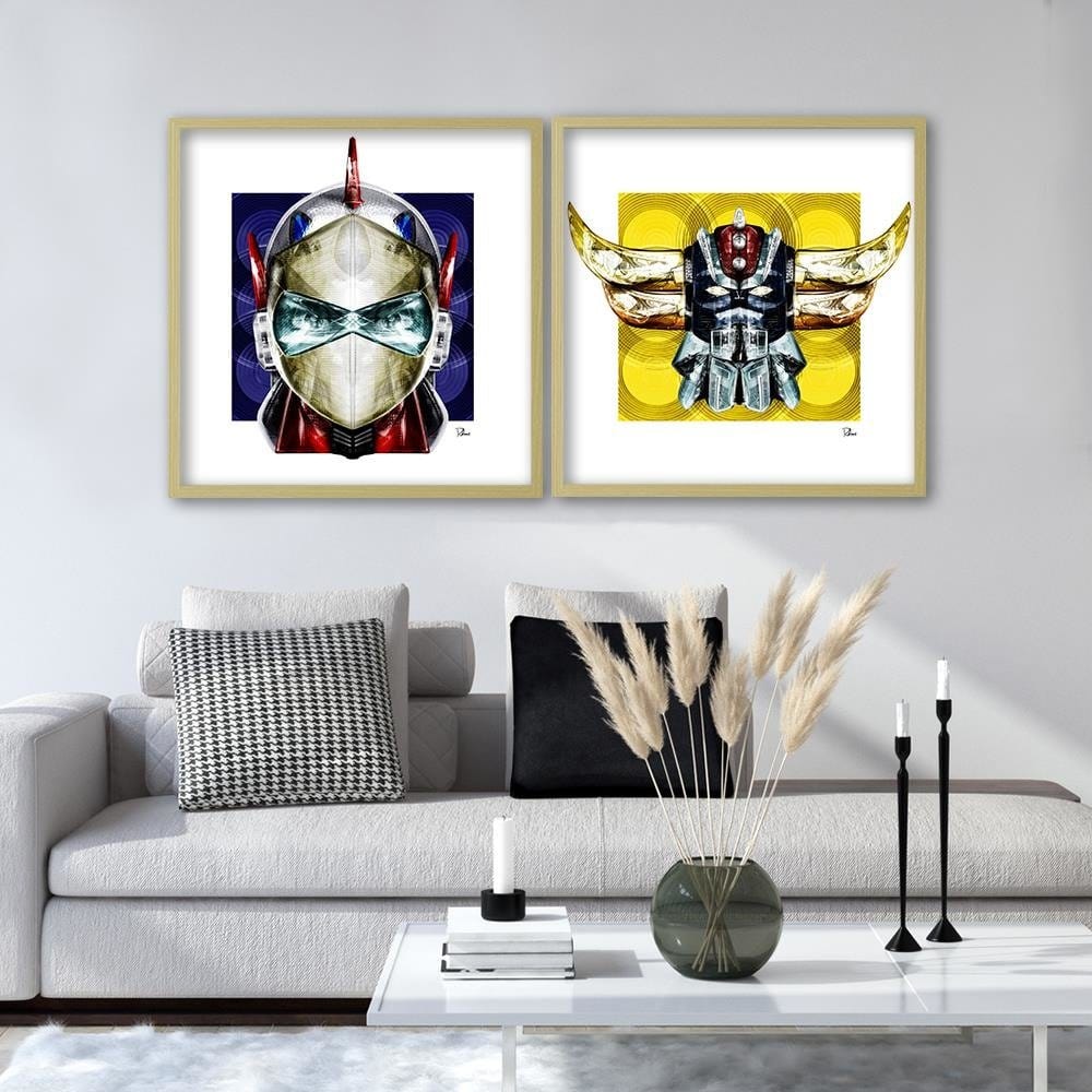 Glezna bēšā rāmī - Mask Japanese Hero Home Trends DECO