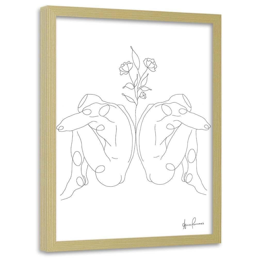 Glezna bēšā rāmī - Mirror Reflection Home Trends DECO