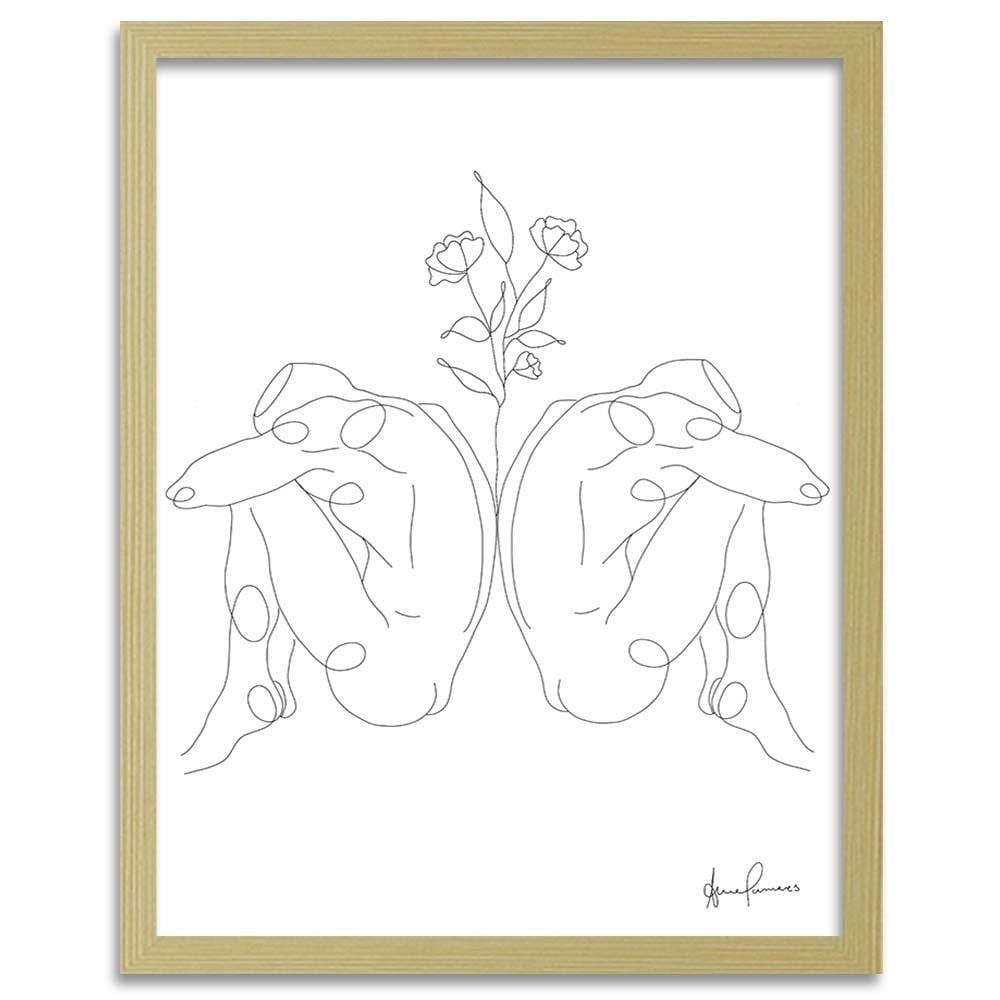 Glezna bēšā rāmī - Mirror Reflection Home Trends DECO