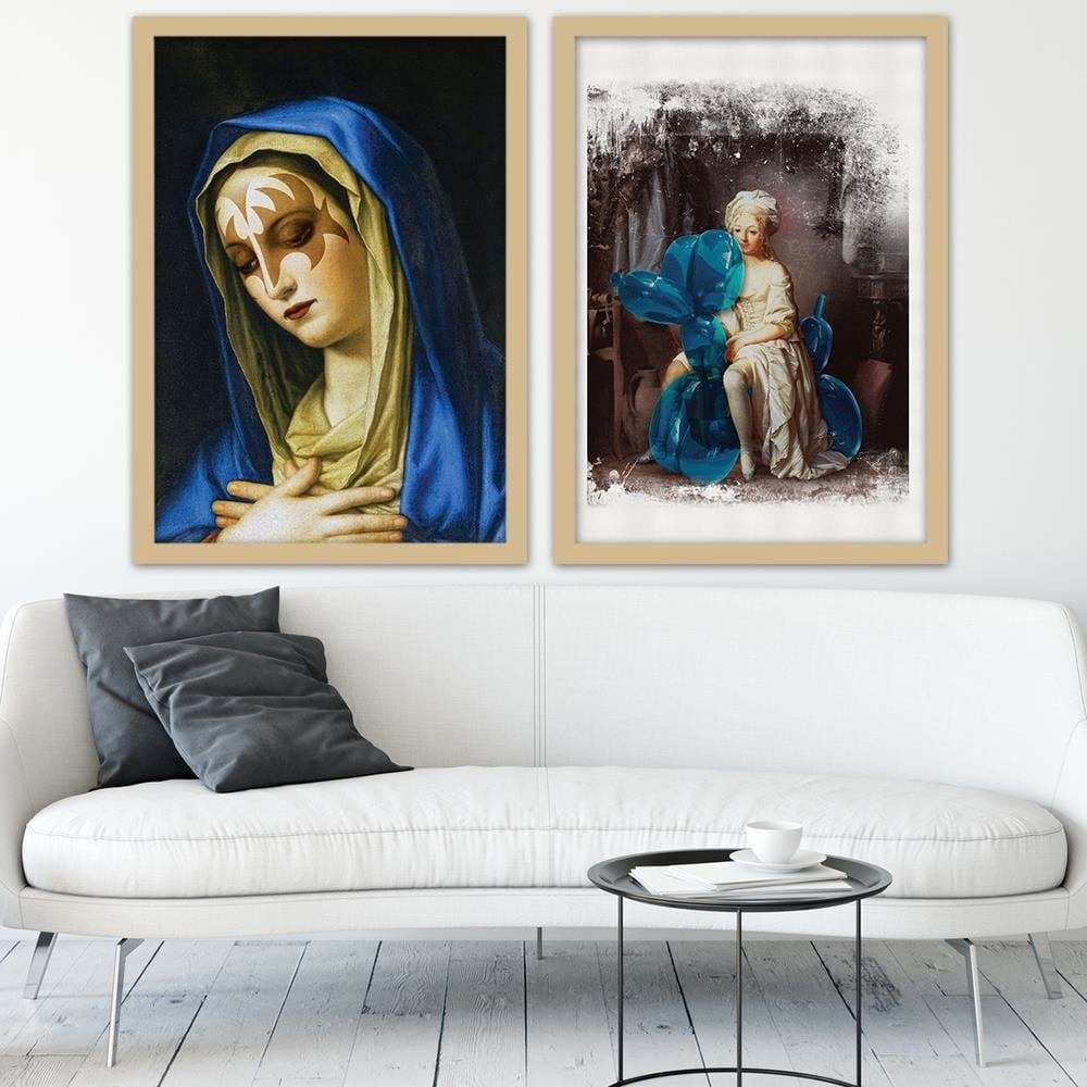 Glezna bēšā rāmī - Mixed Media Home Trends DECO