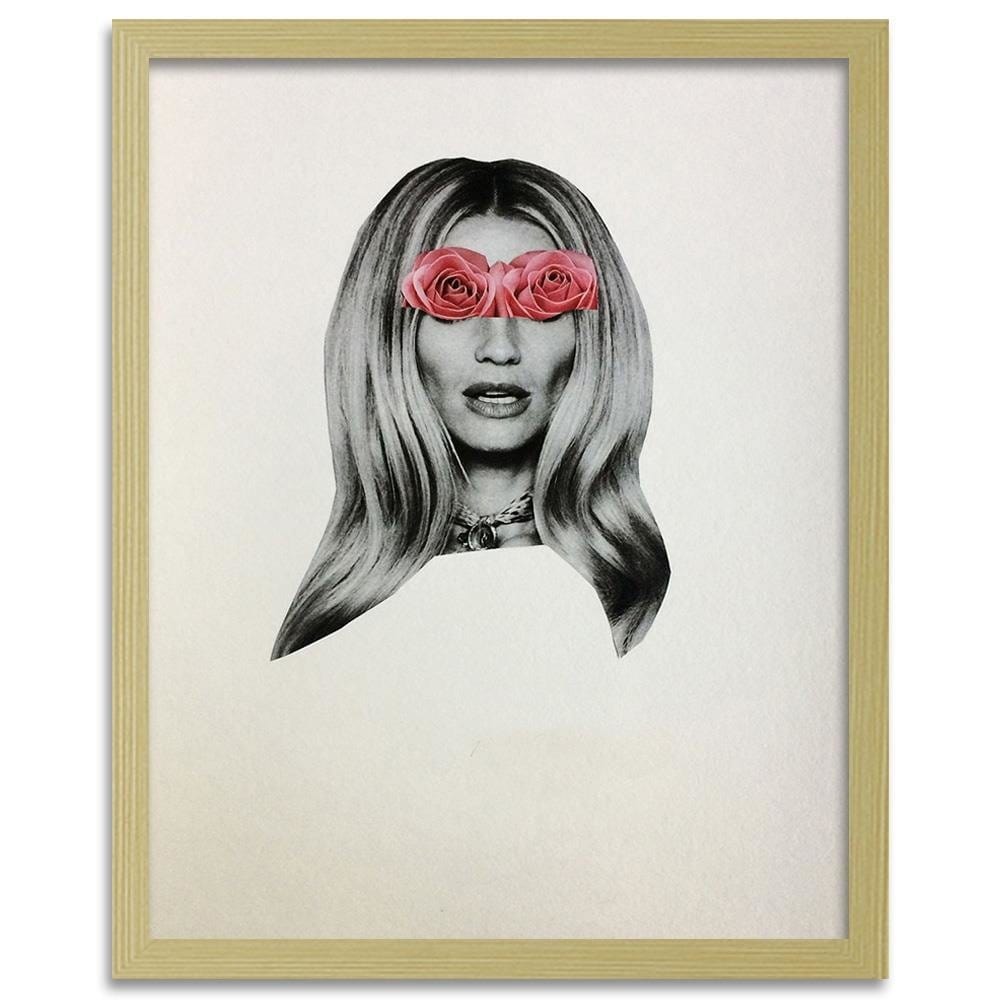 Glezna bēšā rāmī - Model Face Portrait Home Trends DECO