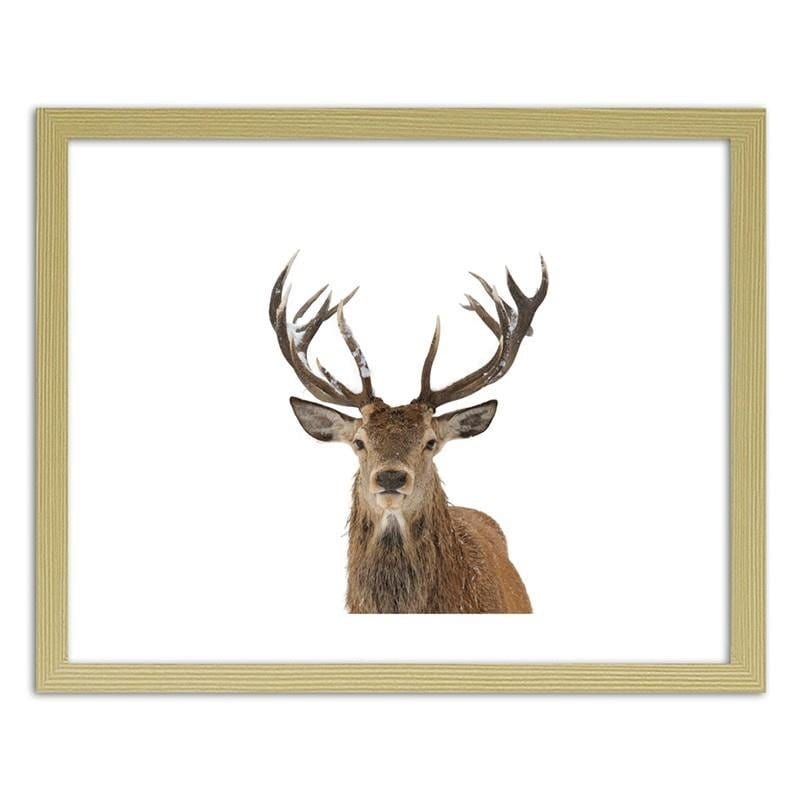 Glezna bēšā rāmī - Modern deer Home Trends DECO