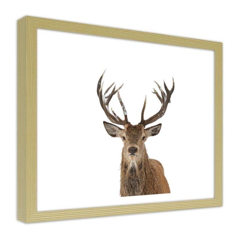 Glezna bēšā rāmī - Modern deer Home Trends DECO