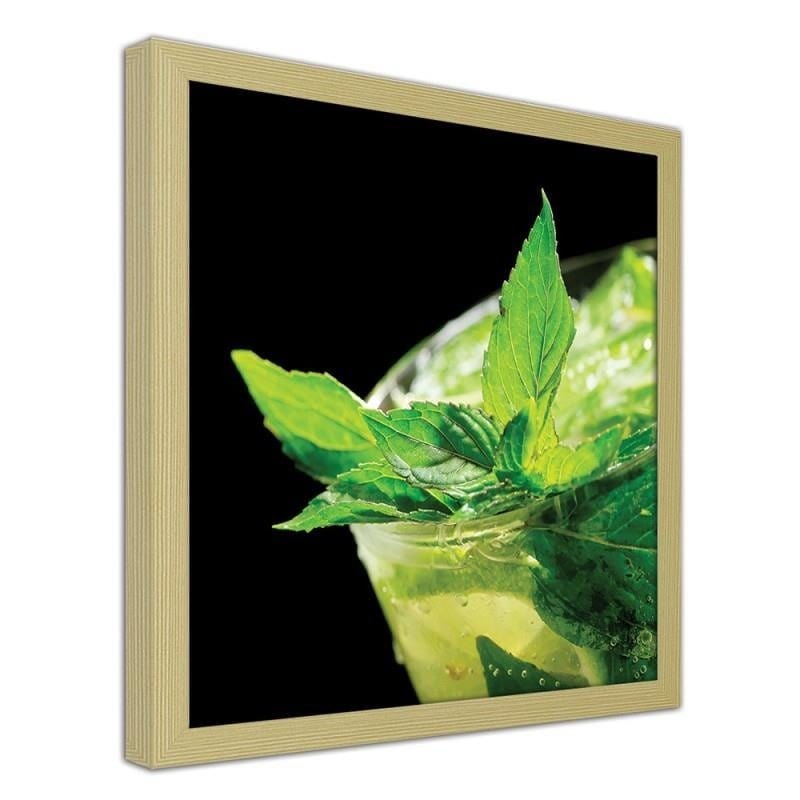 Glezna bēšā rāmī - Mojito cocktail Home Trends DECO