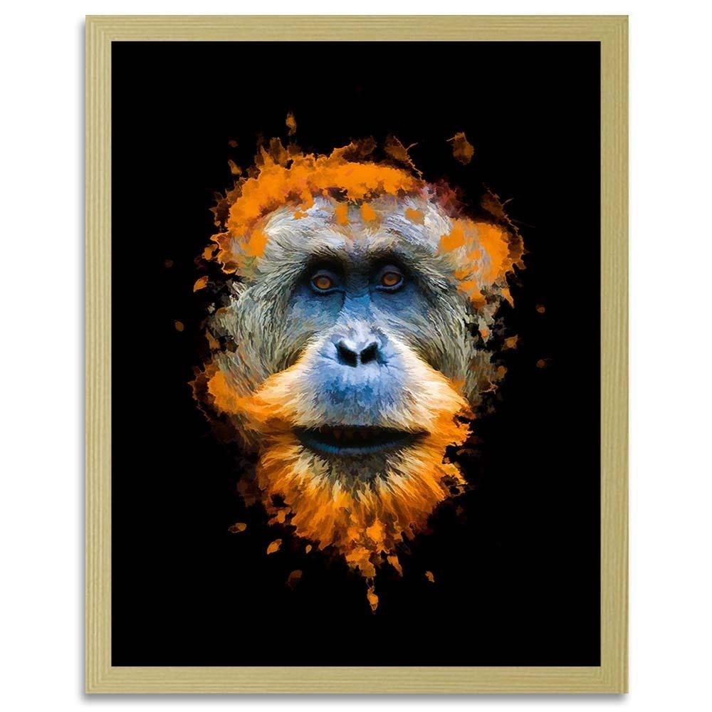 Glezna bēšā rāmī - Monkey Home Trends DECO