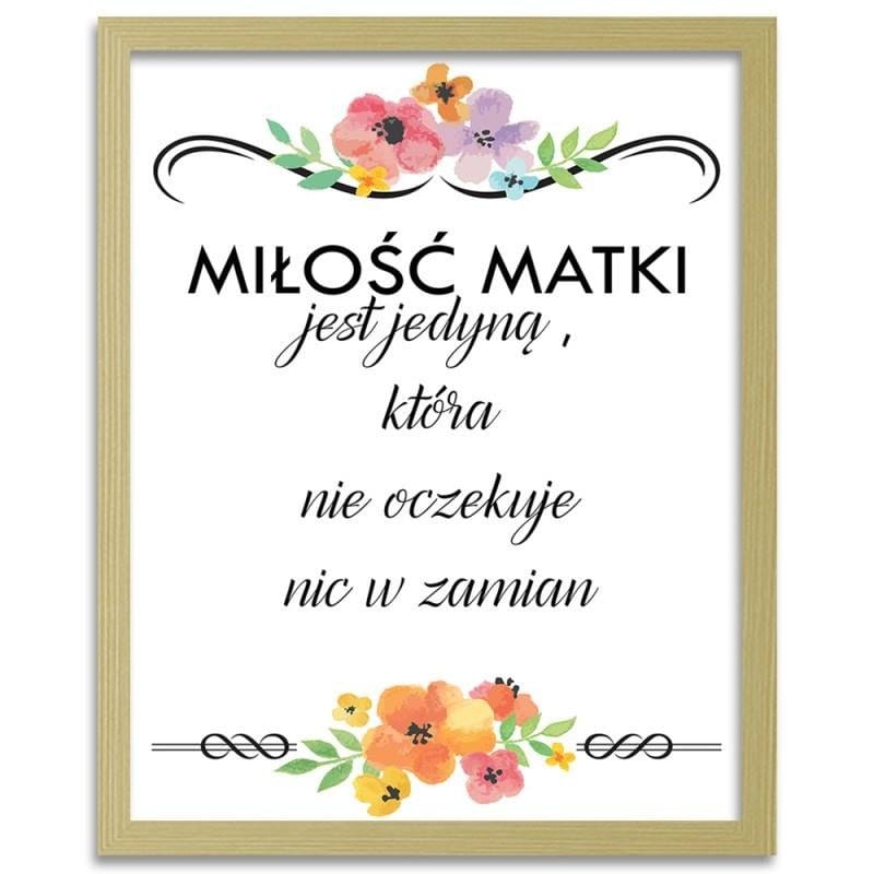 Glezna bēšā rāmī - Mother's love is the only one Home Trends DECO