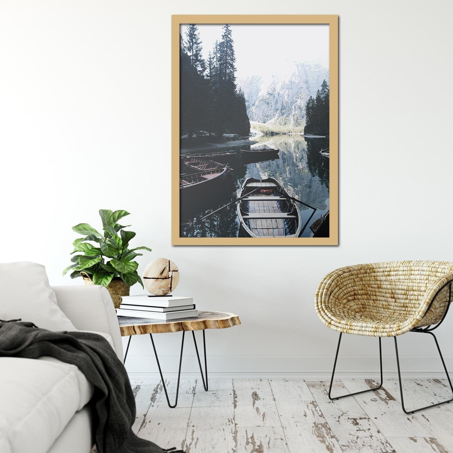 Glezna bēšā rāmī - Mountain Expedition Home Trends DECO