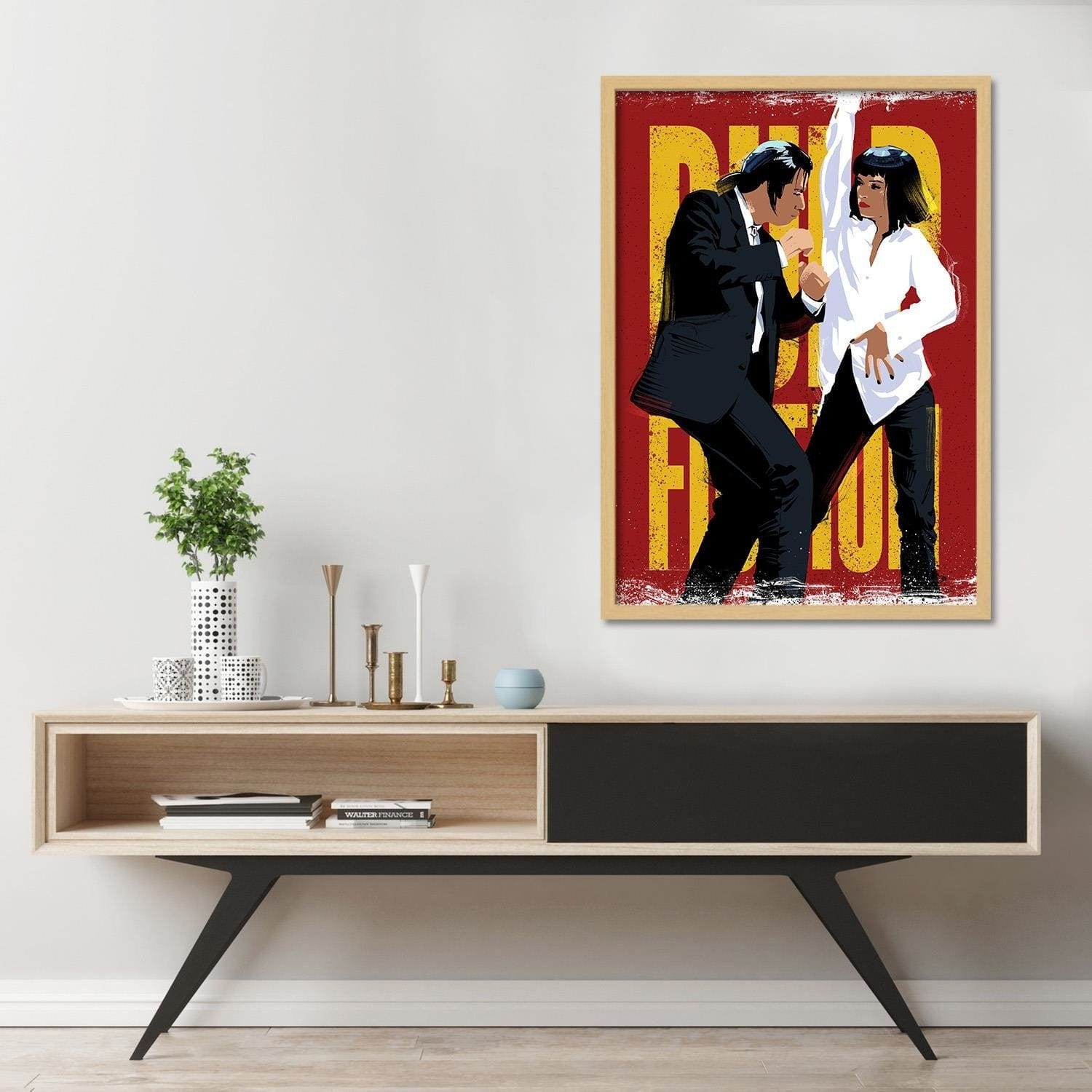 Glezna bēšā rāmī - Movie Illustration Red Home Trends DECO