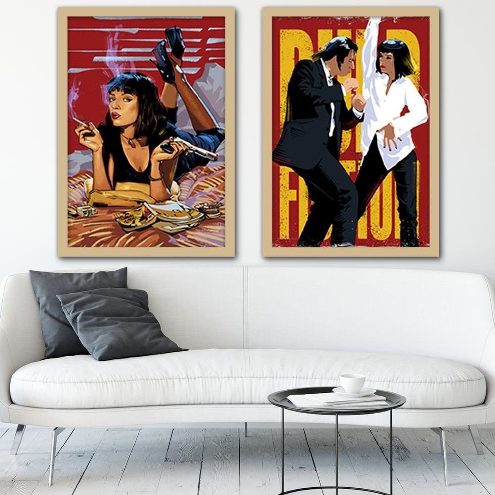 Glezna bēšā rāmī - Movie Morife Red Home Trends DECO