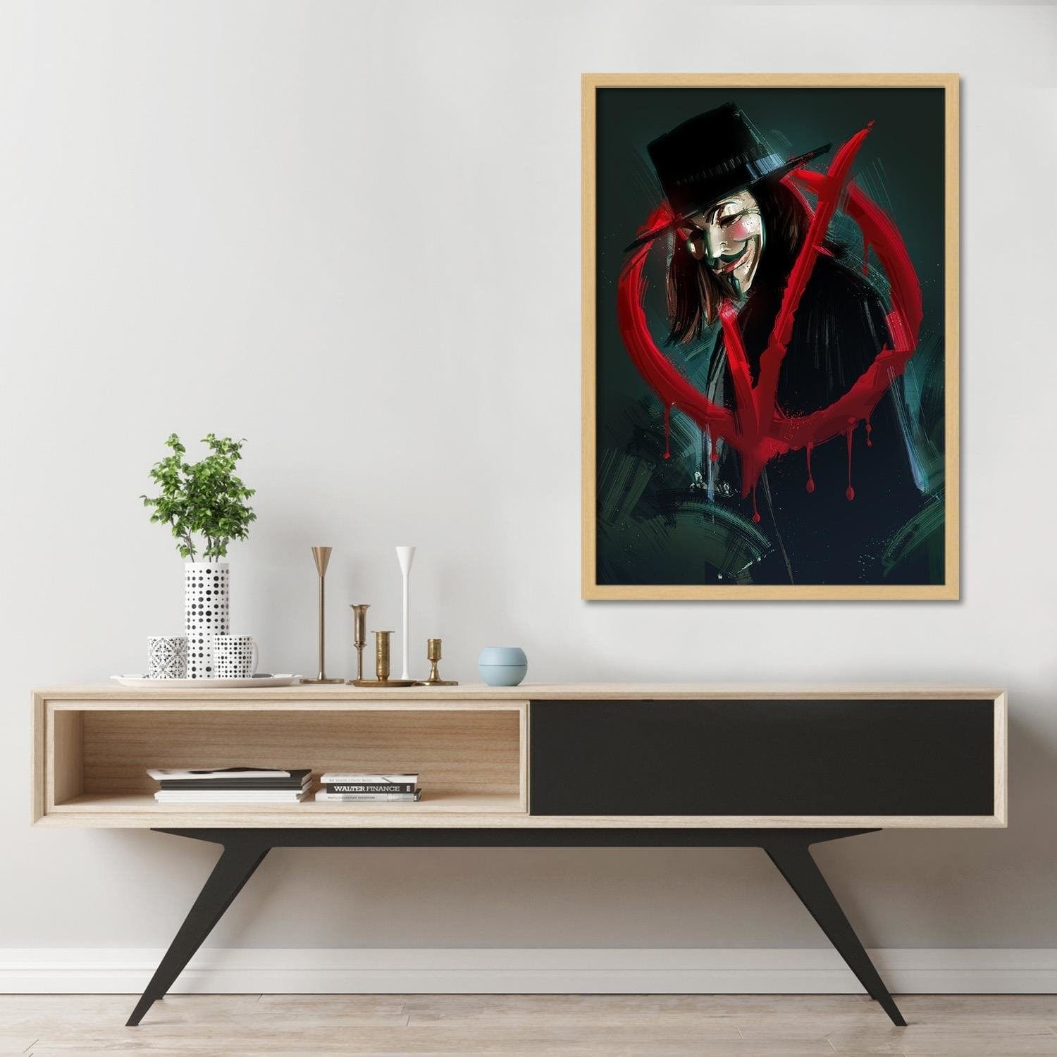Glezna bēšā rāmī - Movie Poster Black Home Trends DECO