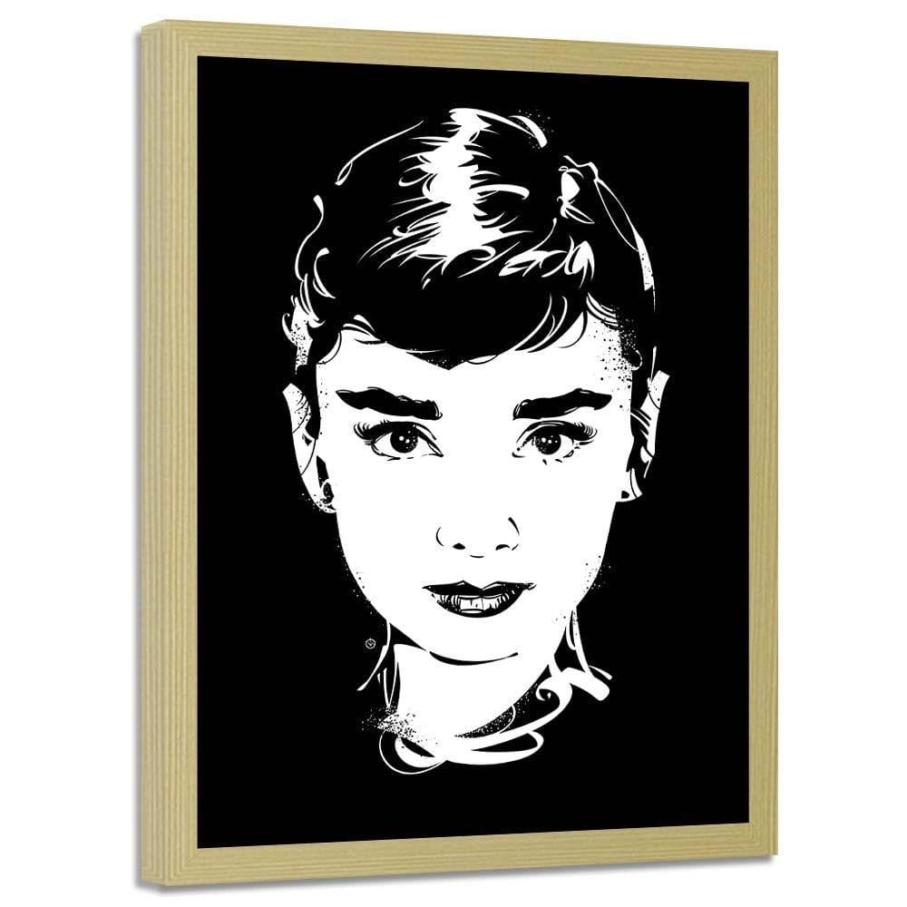 Glezna bēšā rāmī - Movie Star Image Black And White Home Trends DECO