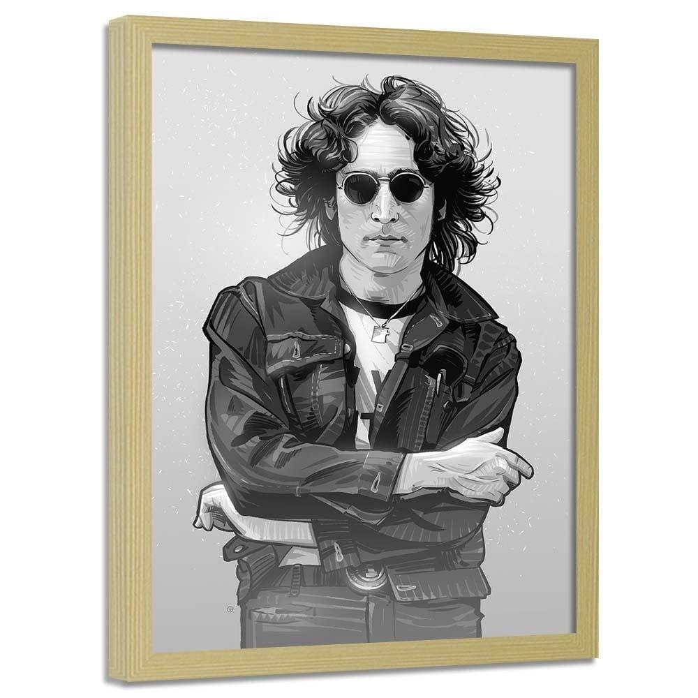 Glezna bēšā rāmī - Music Legend Singer Home Trends DECO