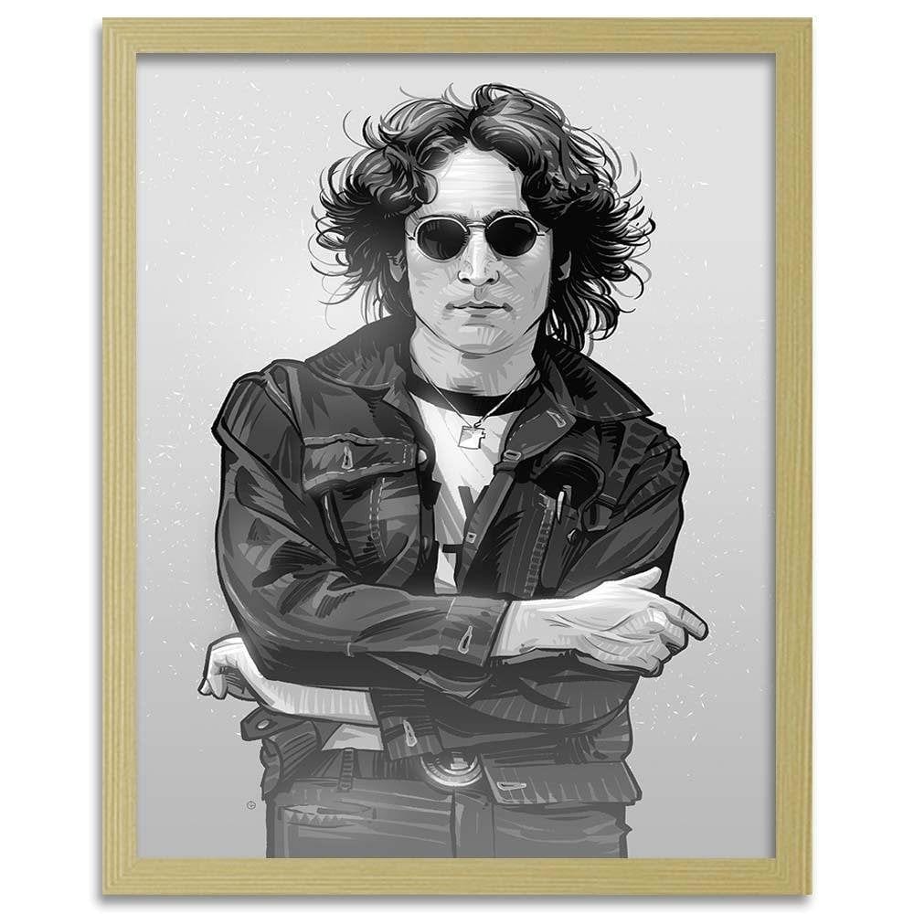 Glezna bēšā rāmī - Music Legend Singer Home Trends DECO