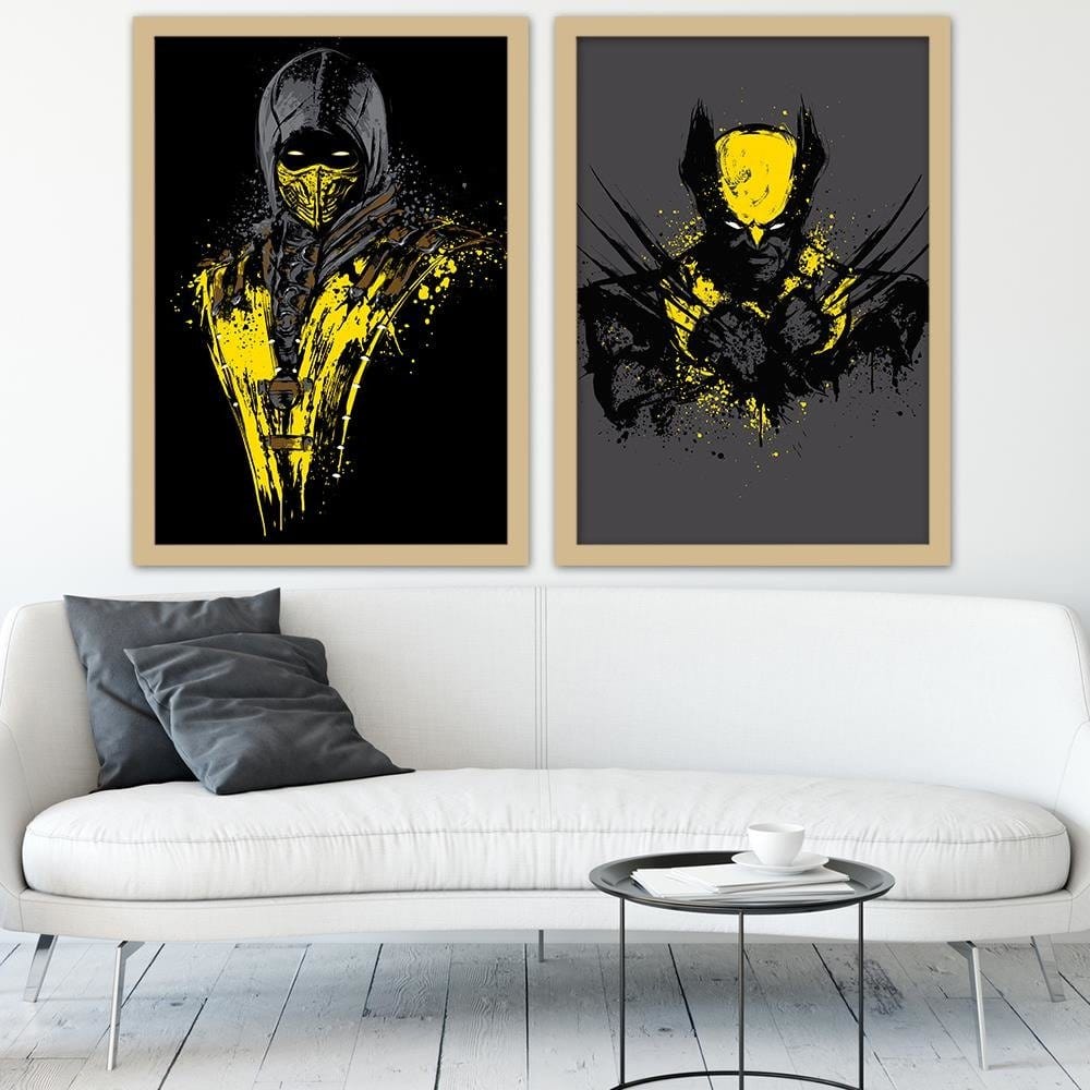 Glezna bēšā rāmī - Mutant Rage Yellow Home Trends DECO