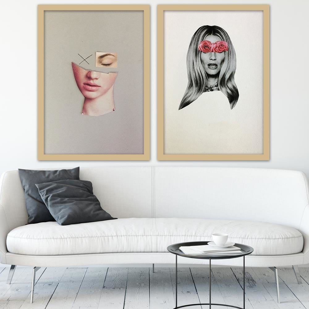 Glezna bēšā rāmī - Natural Pure Beauty Home Trends DECO