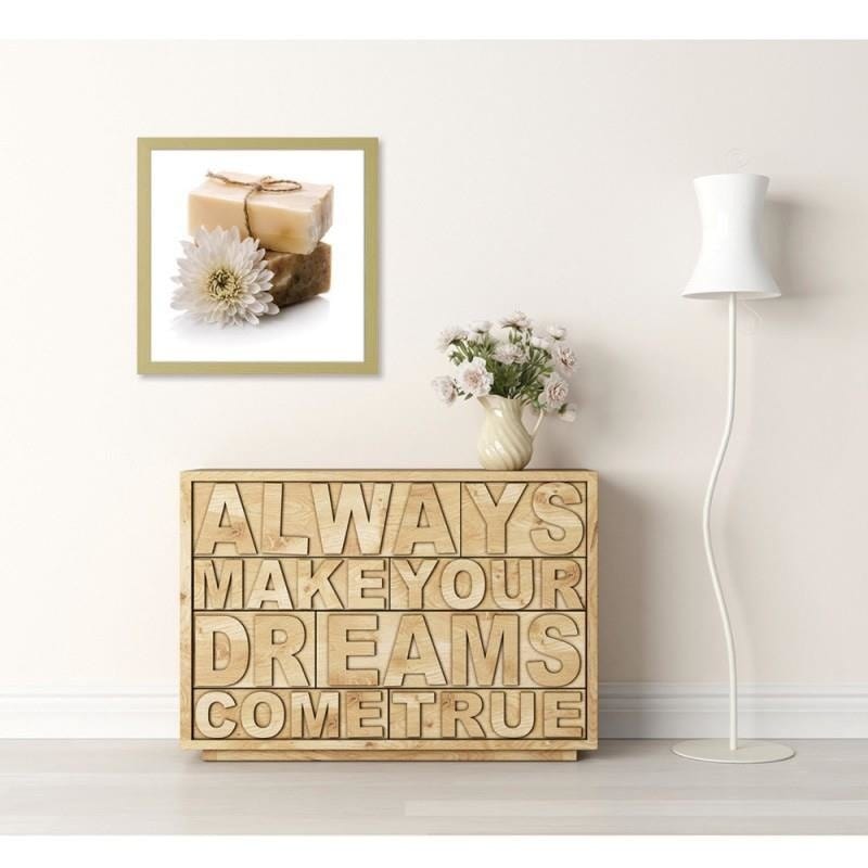 Glezna bēšā rāmī - Natural soap with a flower Home Trends DECO