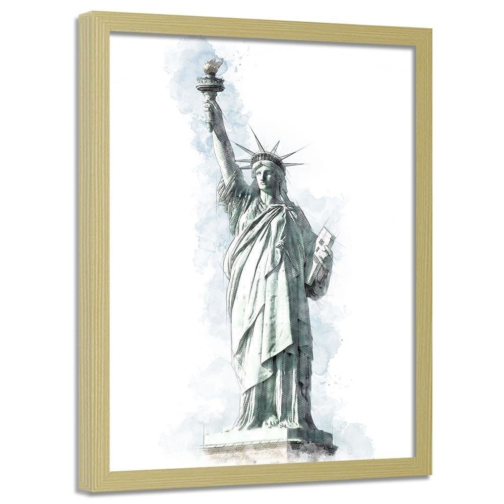 Glezna bēšā rāmī - New York Grey Home Trends DECO