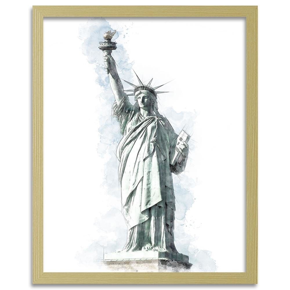 Glezna bēšā rāmī - New York Grey Home Trends DECO