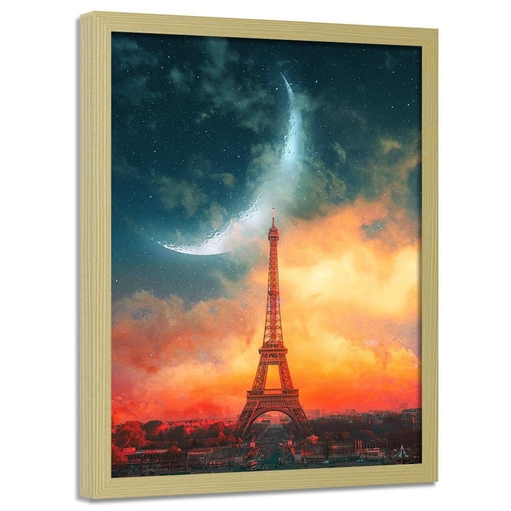 Glezna bēšā rāmī - Night In Paris Home Trends DECO
