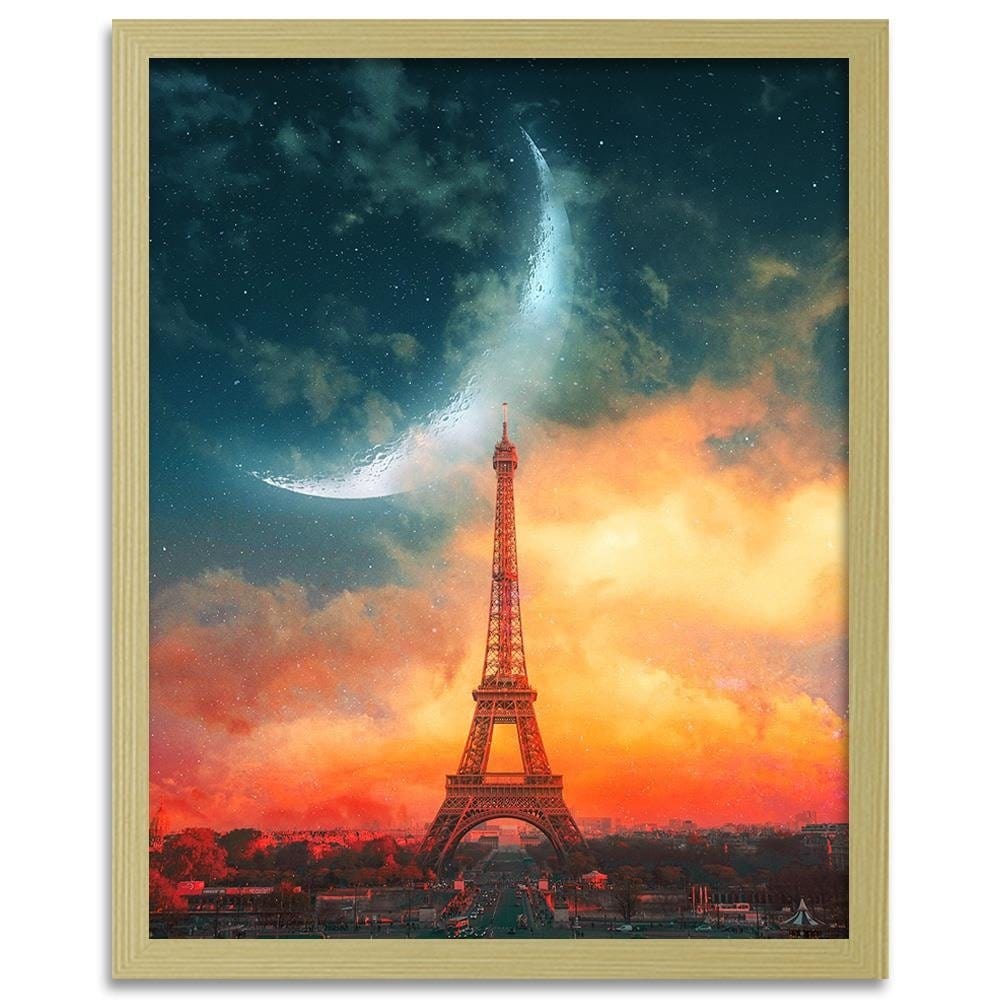Glezna bēšā rāmī - Night In Paris Home Trends DECO