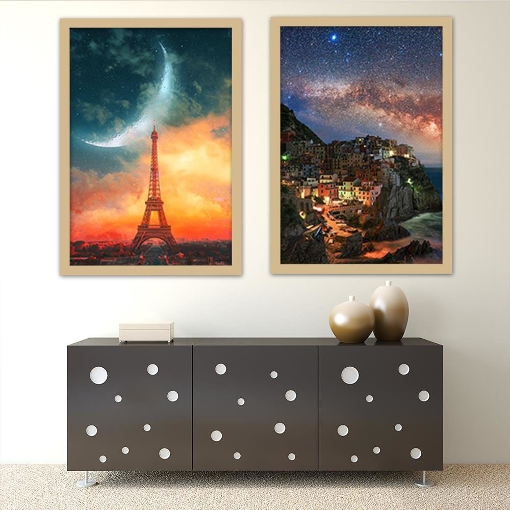 Glezna bēšā rāmī - Night In Paris Home Trends DECO
