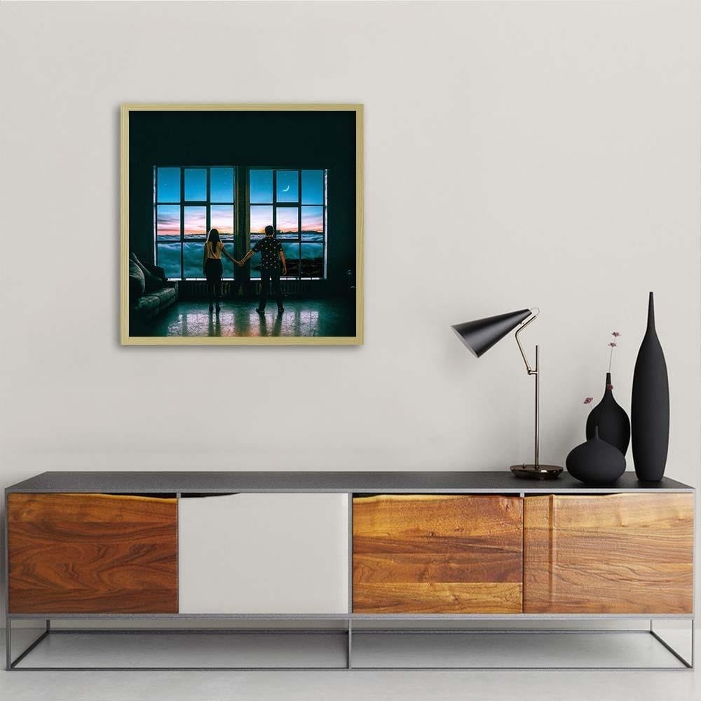 Glezna bēšā rāmī - Night Religion Home Trends DECO