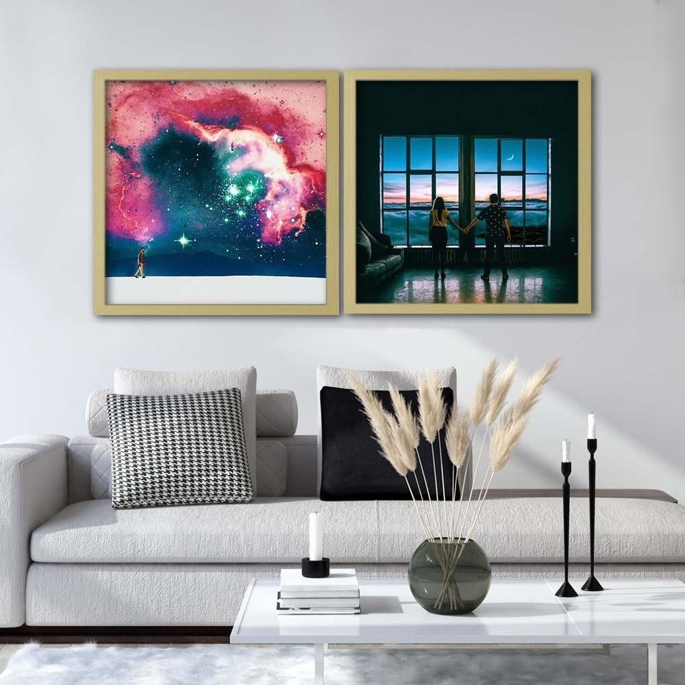 Glezna bēšā rāmī - Night Religion Home Trends DECO