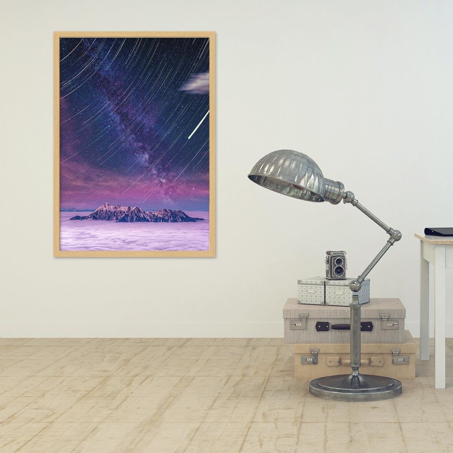 Glezna bēšā rāmī - Night Shooting Stars Home Trends DECO